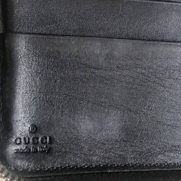 Gucci Black Guccissima Zip Around Long Wallet GG Signature leather - Picture 4 of 12